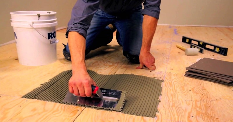 Installing Ceramic Tile Flooring In Living Room