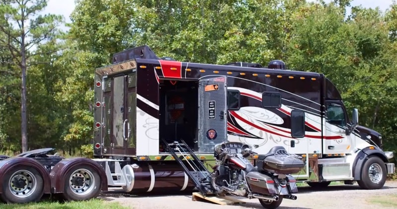 168 Ari Legacy Custom Sleeper With 52 Motorcycle Garage On