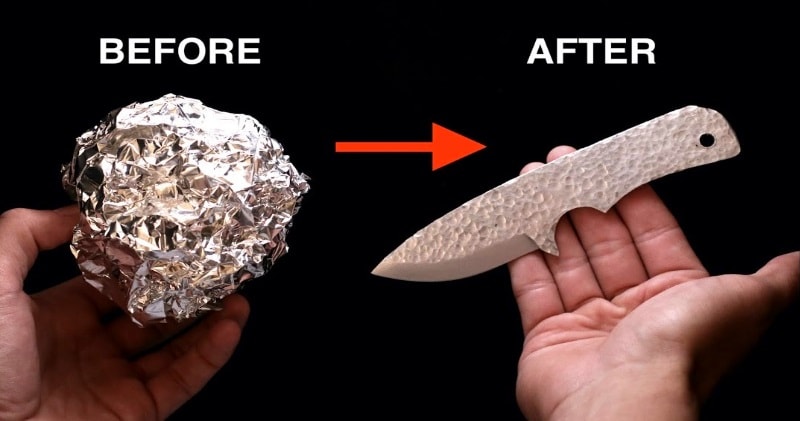 Turning Aluminium Foil Into A Razor Sharp Knife