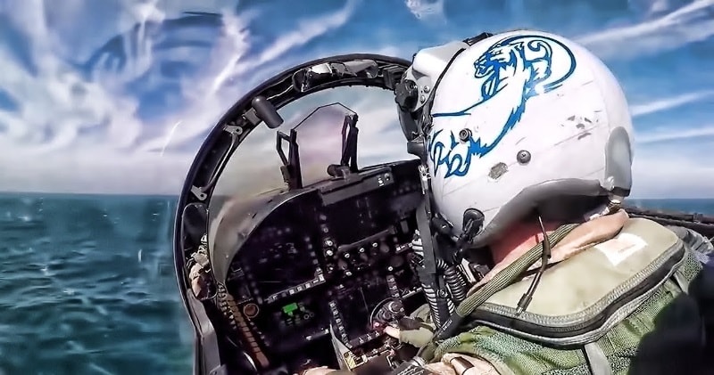 Jet Launch From USS Theodore Roosevelt - Cockpit View