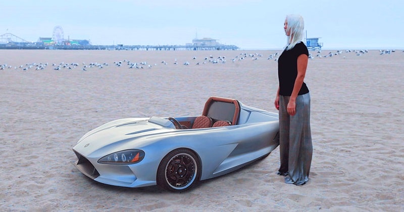 ampere one 100 electric sport car with the spirit of motorcycling