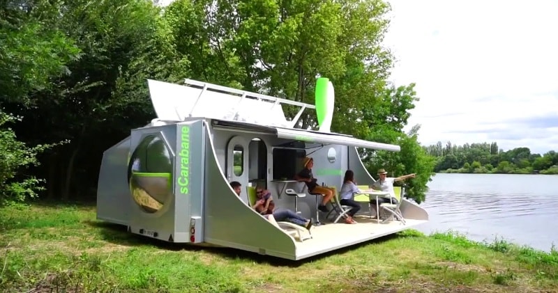 Scarabane A Collapsible Camper That Expands Into A High Tech Tiny House
