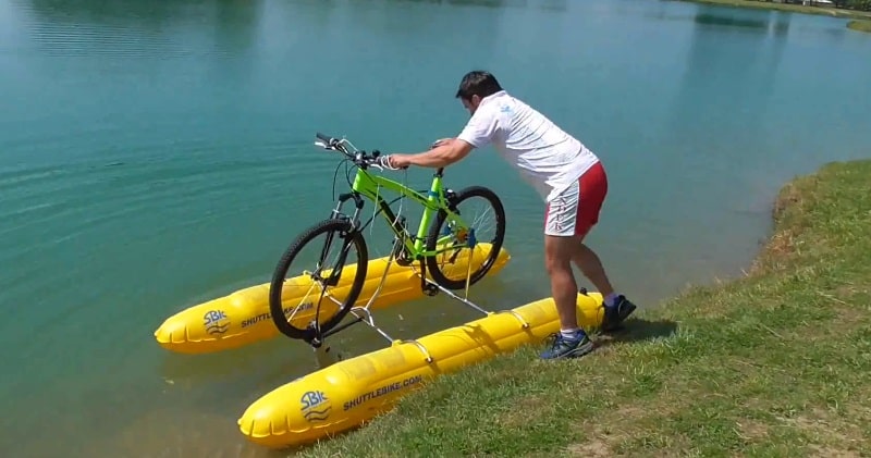 bike on water