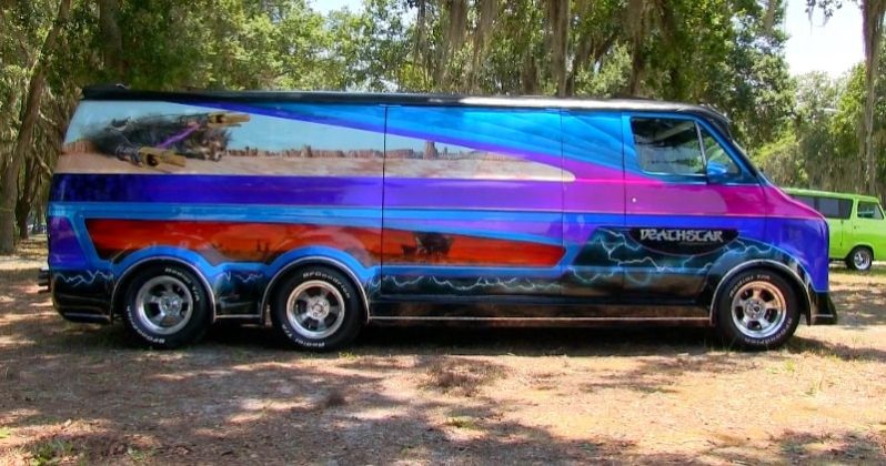 The DEATHSTAR, An Incredible 6 Wheel 1977 Custom Dodge Van