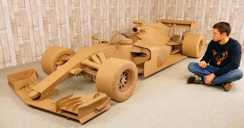 how to make a f1 car out of cardboard