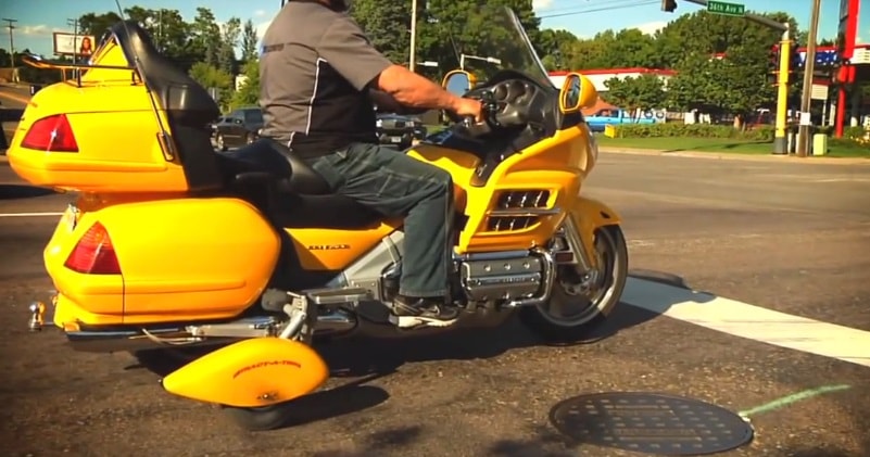 yellow trike motorcycle