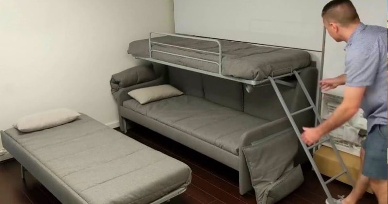italian pozzi bunk bed sofa