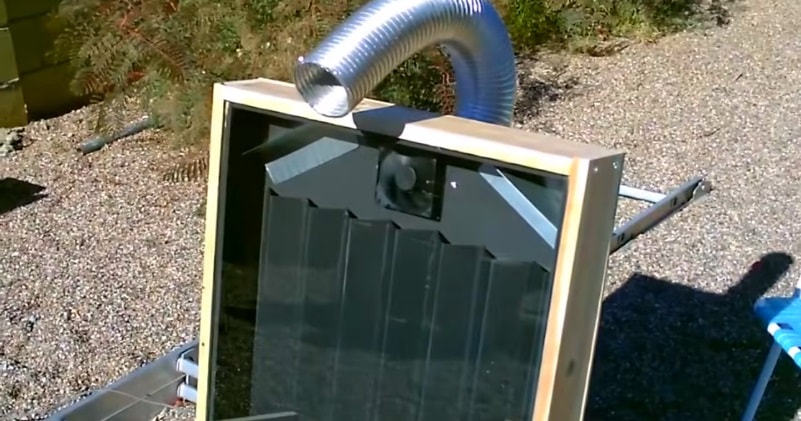 DIY Solar Air Heater! – The Steel Slat “Drip-Edge” Solar Heater