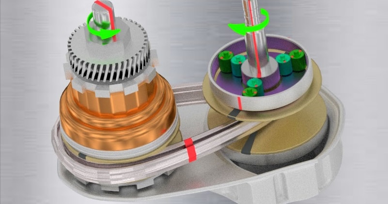 CVT Continuously Variable Transmission Working Principle 3D Animation