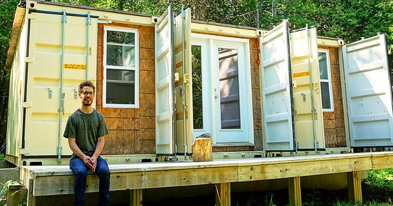 Viral Zone 24 Living Off Grid In A Self Built 20ft Shipping