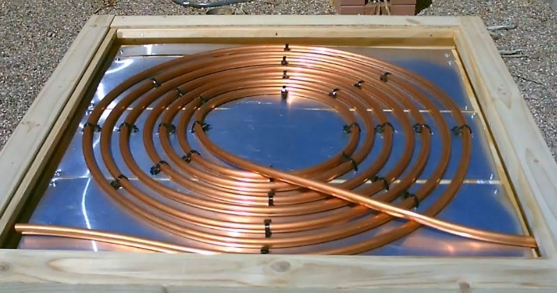 Copper Coil Solar Water Heater! 175F