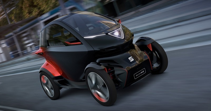 a two seater electric seat minimo concept vehicle
