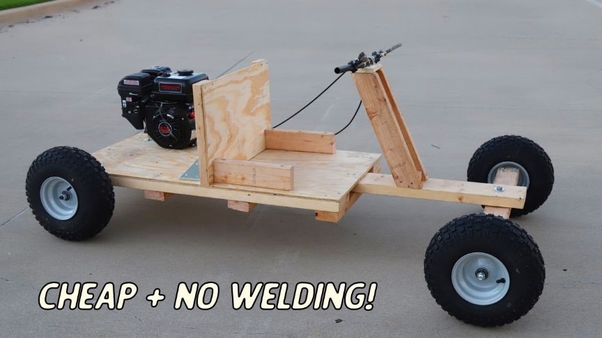 Homemade Wooden Go Kart Build NO WELDING Or Expensive ...