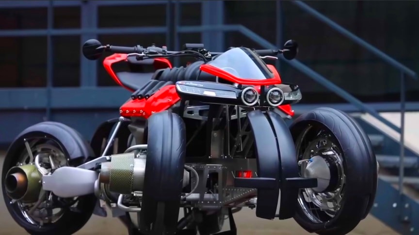 Lazareth LMV 496 Flying Motorcycle With Jet Turbines In The Wheels ...