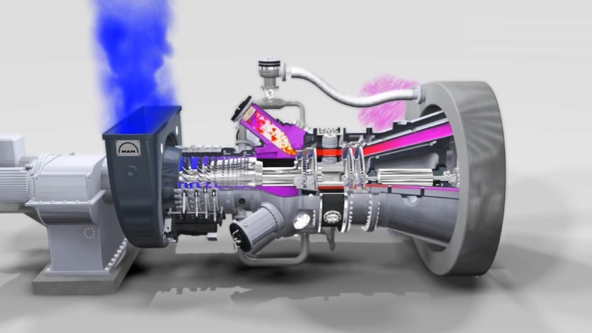 3D Animation Industrial Gas Turbine Working Principle