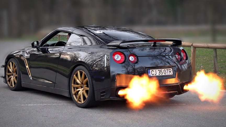 Nissan R35 Gt R With Anti Lag Backfire Tune Kline Straight Pipe Exhaust