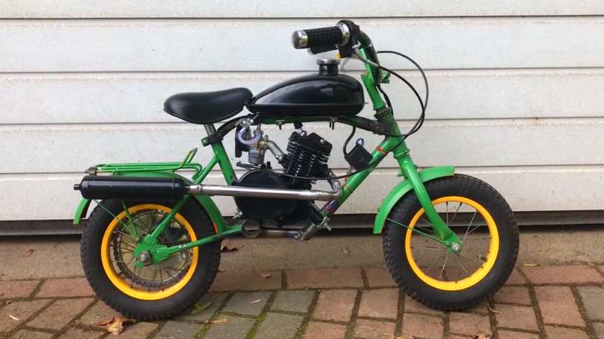 Mini Motorbike Converted From Kid Bike With 80cc Bicycle ...