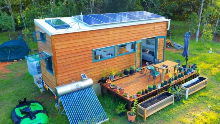 Self Built Solar Powered Off-The-Grid Tiny House