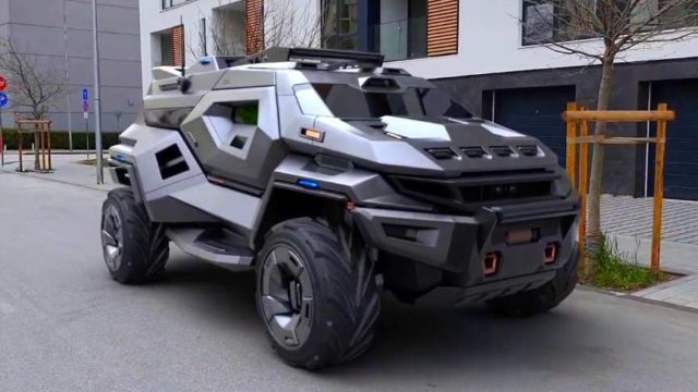 Futuristic Real Steel Armored Suv Armortruck Prototype