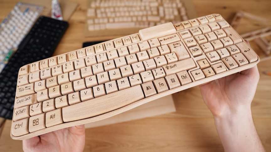 DIY Hand-Made Working Wireless Wooden Keyboard - Sia Magazin