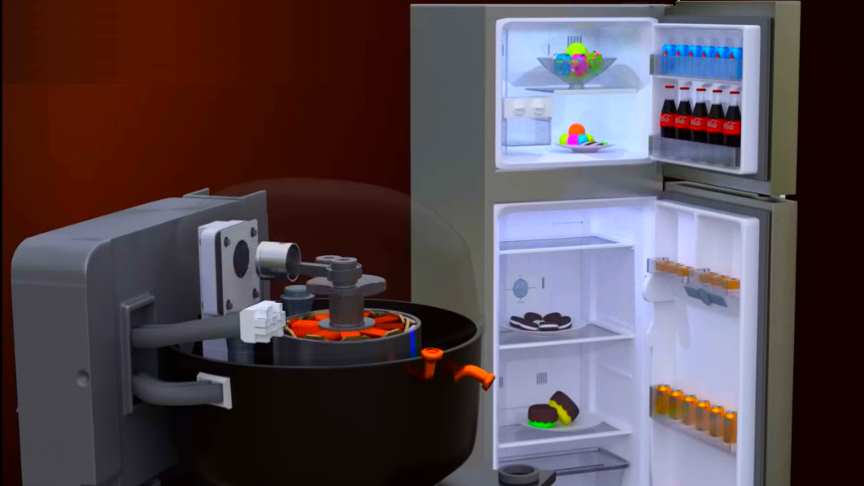 Home Refrigerator Working Principle 3D Animation