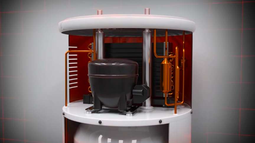 Heat Pump Water Heater Working Principle 3D Animation