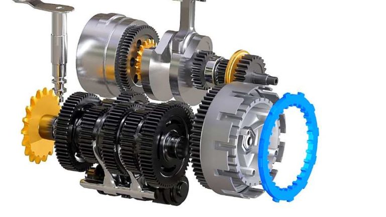 Motorcycle Clutch Working Principle 3D Animation