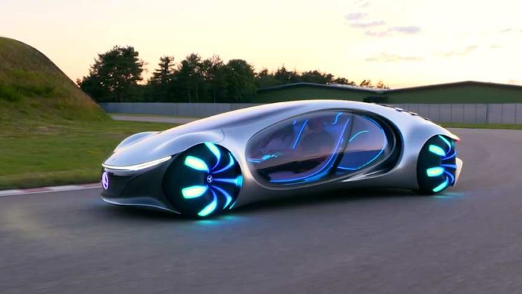 Vision AVTR Futuristic Mercedes Drives Sideways