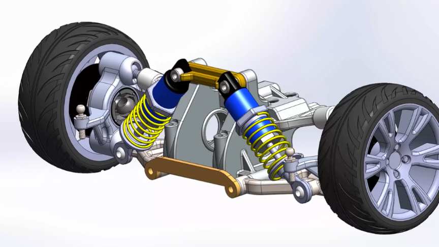 Car's Suspension System Working Principle 3D Animation