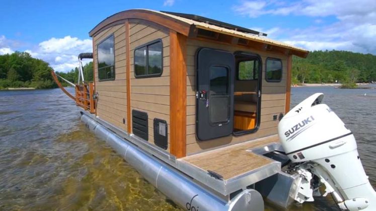 Hand-Built And Off-Grid Ready Incredible Tiny House Boat