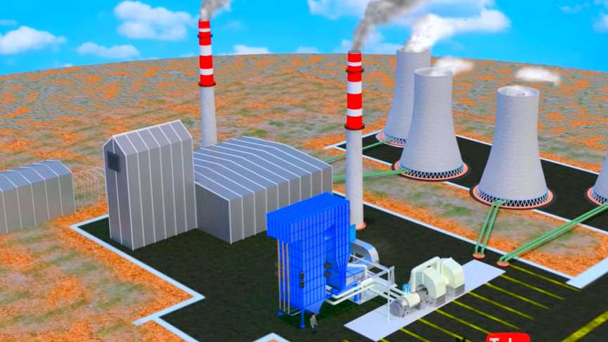 Power Plant Steam Boiler Working Principle 3D Animation