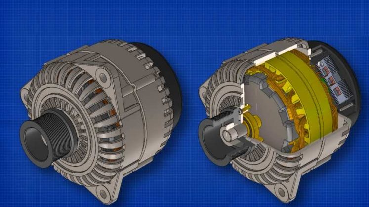 Car Alternator Working Principle 3D Animation