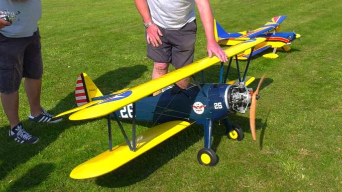 Big RC 5 Cylinder Radial Boeing Stearman PT-17 Airplane