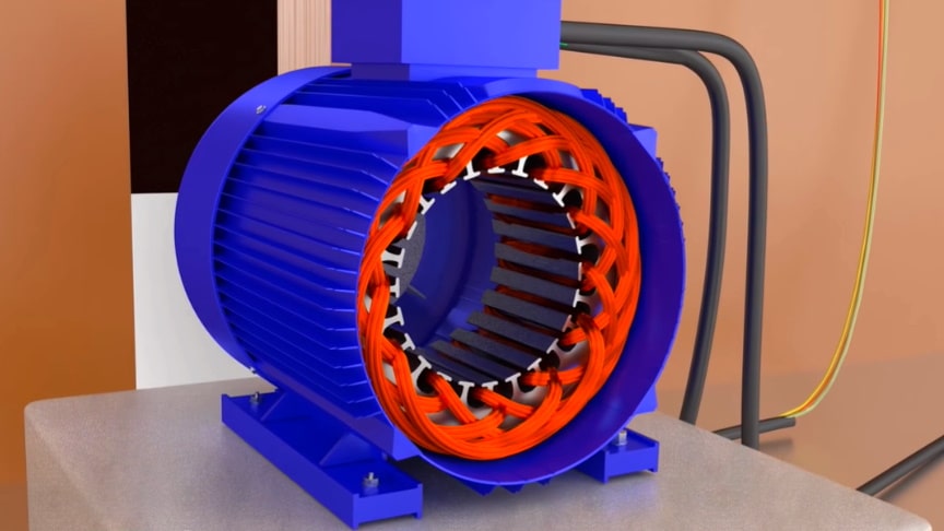 3D Animation Induction Motor Working Principle