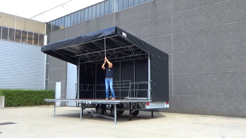 Portable Transforming Stage Trailer Fast Easy And Secure Staging