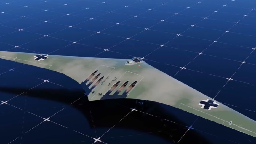 Horten H.XVIII 18 Flying Wing UFO Secret Stealth Aircraft Concept