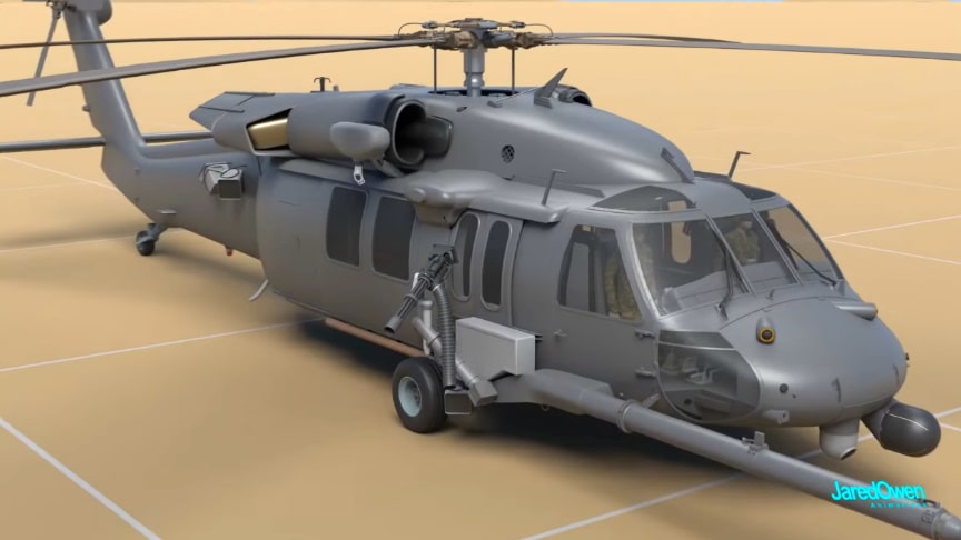 Animation Of Pave Hawk Military Helicopter Working Principle