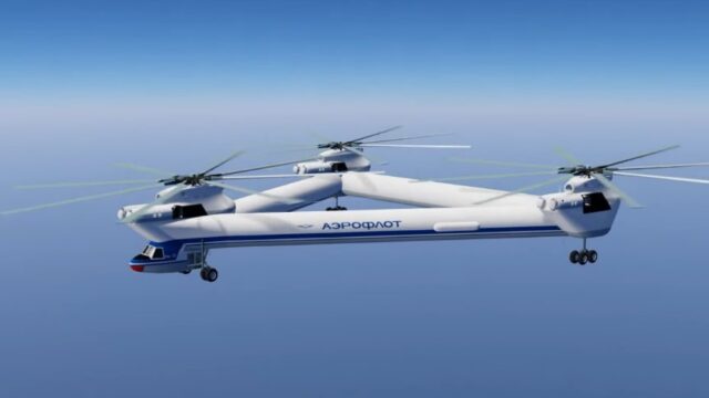 140 Ton Heavy Flying Crane Helicopter MASSIVE Mil Mi-32 Concept