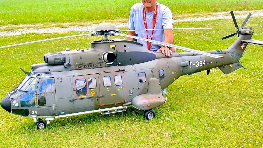 Huge RC As-332 Super-Puma Scale Electric Helicopter