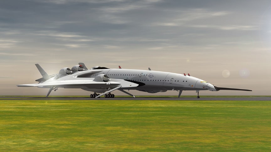 FF Flash Falcon Supersonic Passenger Airplane Concept