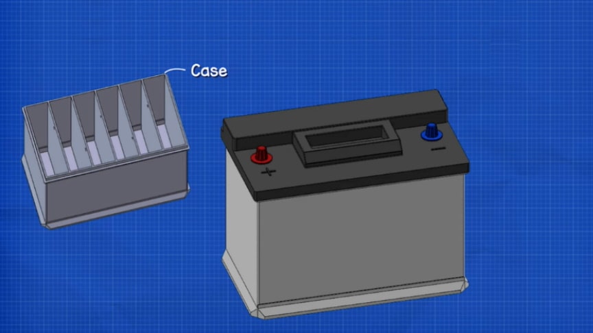 3D Animation Inside A Car Battery Engineering