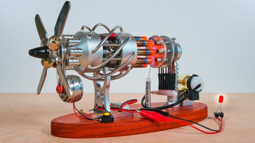 16 Cylinder Swash Plate Stirling Engine Generator Model