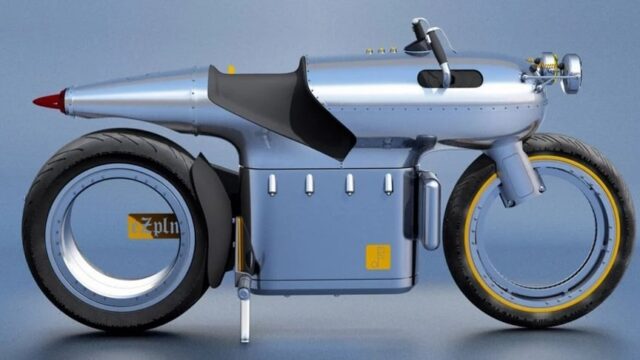 Retro Futuristic Electric Motorcycle Concept Ezpin 0316