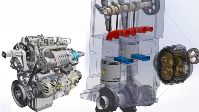 describe the working principle of 2 stroke diesel engine