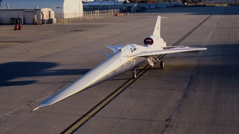 NASA’s Newly Unveiled X-59 Quiet Supersonic Plane First Flight